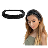 TOECWEGR Braid Headband 3 Strands Synthetic Braided Headbands Stretch Plaited Hairpiece Fashion Girl Costume Hair Accessories