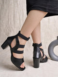 Shoetopia Women'S Heeled Sandal-7 Kids Uk (Acp-Black)-Eu40,Black,7,B0D2TW6NYJ