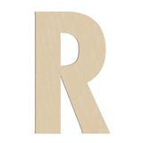 HILAZA 17 Inch Large Wooden Letter R, 1/4 in Thick Big Wood Letter for Wall Decor Crafts