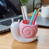 Amaira Gifts Cute Snail Design Pen Stand Organizer for Office, Home, Study Table | Snail Pen Holder for Office Desk, Boys, Stude