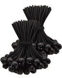 Ball Bungee Cords 6 Inch - 100 Pcs Small Bungee Cords with Balls, Mini Bungee Balls Heavy Duty Outdoor for Tarp, Canopy, Camping