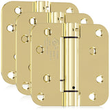 JOYNY 3 Pack Self Closing Door Hinges, 4 Inch Spring Loaded Door Hinges for Garage, Front, Back Door, Left/Right Hand, Adjustabl