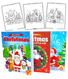 AMYCAUR Colouring Book for Kids, Christmas Colouring Book, Christmas Holiday Colouring Book for Kids, Activity Book for Children