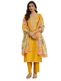 Libas Women'S Silk Blend Kurta Sets (99187_Mustard_Xxl)