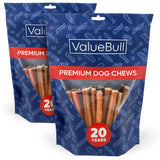ValueBull Bully Sticks for Dogs, Thick 6 Inch, 50 Count - All Natural Dog Treats, 100% Beef Pizzles, Single Ingredient