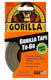 Gorilla 61001019 Duct Tape toGo, 1 x 10 yd, Black, (Pack of 9), 9Pack, 3 Count