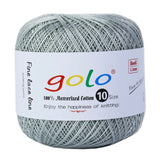 golo Crochet Thread Size10 Yarn for Hand Knitting Crochet Yarn Glacier Gray 226