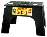 B&R Plastics 104-6BK Black 12 EZ Foldz Step Stool