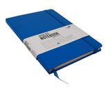 Brustro Classic Series A5, 70Gsm Paper, 96 Sheets,Blue Lightweight Notebook Diary With Sturdy Hardcover, Elastic Closure Strap,