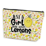 Azteoiz Lemon Makeup Bag, Lemon Gifts, Lemon Decor Bag, Girl Gifts for Women Girl Sister Daughter Niece Friend Graduation Friend