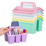 Find Scrapblooms Plastic Caddy With Handle,Protable Classroom Craft Caddy, 6pack Storage Caddy For Pencil,Pen,Craft Tools (Past