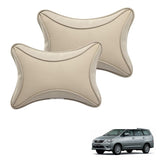 Kozdiko Beige Dots Car Neck Rest Pillow Compatible With Toyota Innova