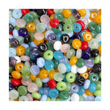 300Pcs Glass Beads Flat Round 3x6mm for DIY Jewelry Accessories Bracelet Necklaces Key Chain Earrings Mobile Phone Chain Making