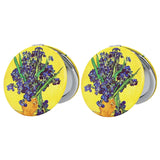 PDOZV Pocket Mirror, 2 Pcs Round 2.8PU OilPainting Style Double Sided 1X/3X Purse Compact Mirrors (OilPainting03)