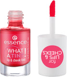 essence | What a Tint! Lip & Cheek Tint | Long-Lasting Liquid Blush & Lip Stain | Non-Sticky & Kiss-Proof | Vegan & Cruelty Free