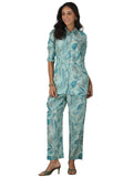 Libas Womens Printed Silk Blend Co-Ord Set For Women