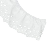 WRIGHTS Simplicity Floral Eyelet 2-5/8X10yd, White