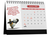 Accuprints 2025 Desktop Calendar And Planner Having Kung Fu Panda Quotes (8.2 X 5.8 Inches)