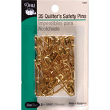 Dritz 1465 Safety Pins, Brass, Size 2 (35Count)