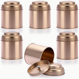 JUXYES Pack of 6 Tea Tins Canister with Airtight Double Lids, 8 fl oz Loose Leaf Tea Storage Airtight Kitchen Canisters Tins Can