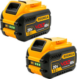 ROSMILA 12Ah 60V Battery Compatible with Dewalt 20V/60V MAX Tools, Replacement for DCB612 DCB609 DCB606 Lithium Battery, High Ca