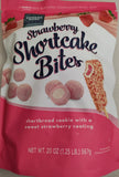 Strawberry Shortcake Bites, Shortbread Cookie With a Sweet Strawberry Creme, 20 Ounces, Resealable Bag