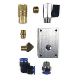 Primefit PCKIT8 Air Push to Connect Outlet Drop Kit with Block,1/4 Brass Quick Connect Coupler