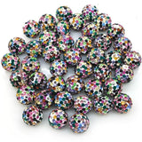 12mm Rhinestone Beads 100pcs 12mm Diameter Charms Mix Colors Randomly for Jewelry Making (Clay Colorful 02)