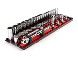 TEKTON 3/8 Inch Drive 12Point Socket and Ratchet Set with Rails, 44Piece (624 mm) | SKT13202