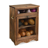 Ikee Design Free Assemble Wooden Countertop Potato and Onion Storage Bin Box,Countertop Storage Cabinet, Wooden Bread Boxes, Pot