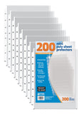 Better Office Products 200 Count Mini Poly Sheet Protectors, Standard Weight, Diamond Clear, 5.5 x 8.5, 200 Pack