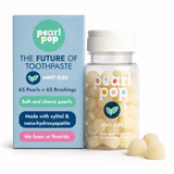 Pearl Pop Toothpaste Pearls, Chewy Fluoride Free Toothpaste for Kids, Made with Nano Hydroxyapatite & Xylitol, Foam Free, Mess-F