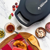 Holstein Housewares - Non-Stick Omelet & Frittata Maker, Stainless Steel - Makes 4 Individual Portions Quick & Easy (Black/Stain