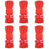 Azarxis Reflective Cord Pack Tie Downs Ropes Tent Guyline High-Strength Lightweight 13ft per Piece with Aluminum Cord Adjuster f