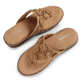 Ortho Joy Doctor Fancy Footwear For Women || Orthopedic Women'S Fancy Slipper/Sandal For Women,Beige,5,B0CS3H3GKR