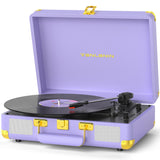 TANLANIN Bluetooth Vinyl Record Player Turntable with Built-in Speakers, 3-Speed Belt-Drive, USB Playback & Recording, Retro Gif