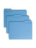 Smead Standard File Folders, 100 Count, Blue, 1/3Cut Tabs, Letter Size (12043)