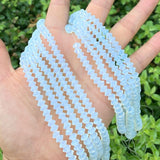 1000pcs Czech Faceted Flat Bicone Rondelle Crystal Glass Beads 6x4mm Small White Opal Bulk #5305