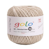 golo Crochet Thread Size 10 Yarn for Tatting Crocheting Weaving Light Khaki 731
