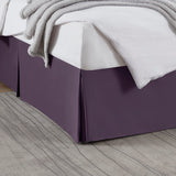 Nestl Dark Purple Bed Skirt King Size - King Bed Skirt 14 Inch Drop - Brushed Microfiber Bed Skirts - Hotel Quality Pleated Bed