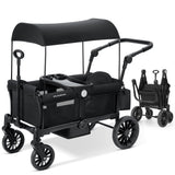 ELEMARA Stroller Wagon for 2 Kids, Foldable Wagon Stroller, Premium All Terrain Wagon for Kids, Kids Wagon Cart w/Removable Cano
