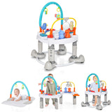 INFANS Baby Bouncer Activity Center, 5 in 1 Toddler Bouncing Activity Saucer Playtime Mat Activity Table with 360Rotating Seat,