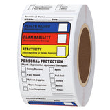 Hybsk 300pcs Blank Writeable Sign SDS MSDS Chemical Name HMIG Write-in 2.5 x 1.5 Sticker Label for Warning Workplace Personal Ch
