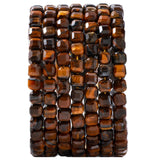 Natural Faceted Yellow Tiger Eye Cube Stone Beads 5-5.5mm 60pcs/str Loose Square Semi Gemstone Stone Beads for Making Bracelets
