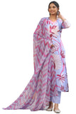 Anni Designer Women'S Cotton Blend Straight Printed Kurta With Pant & Dupatta (Sohini Wine-Nw_L_Wine_Large),Wine,L