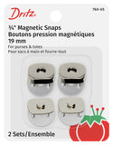 Dritz 76065 Magnetic Snap, Square, 3/4Inch, Nickel, 2 Sets