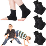 Tarpop 3 Pair Ankle Compression Sleeves for Kids Ankle Brace Compression Sleeves Foot Arch Support Sock for Girls Sports Running