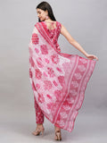 Gosriki Women'S Rayon Blend Straight Printed Kurta With Pant & Dupatta (Ball-Pink-Rkg-Gs_Xl_Pink_X-Large),Pink,,B0CT3NZT55