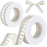 Wavwavw 2 Pack Ruler Ribbon for Craft 10 Yard Teacher Measuring Tape Ribbon Cotton Measure Cloth Seamstress Tape School Themed C