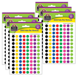 Mini Colorful Circles Valu-Pak Stickers, 1144 Per Pack, 6 Packs